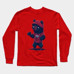 Funny Dancing Bear Long Sleeve T-Shirt